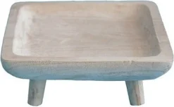 Intatuin decoratiebord op voet Yura naturel 27 x 27 x 10 cm