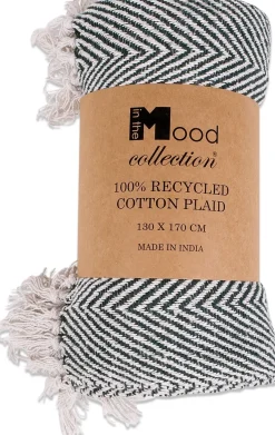 In The Mood Collection plaid Saxa groen 130 x 170 x 1 cm