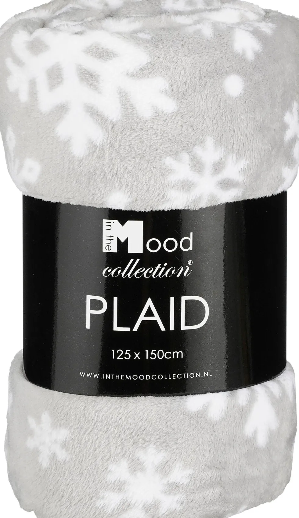 In the Mood plaid Axel grijs 150 x 125 x 2 cm