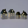 Intratuin beeld Aime huisje met LED wit / groen 8 x 8 x 15 cm