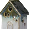 Intratuin beeld Albin huisje met LED wit / groen 9,5 x 6,5 x 13,5 cm
