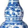 Intratuin beeld Berri vaas wit / blauw D 5 H 8 cm