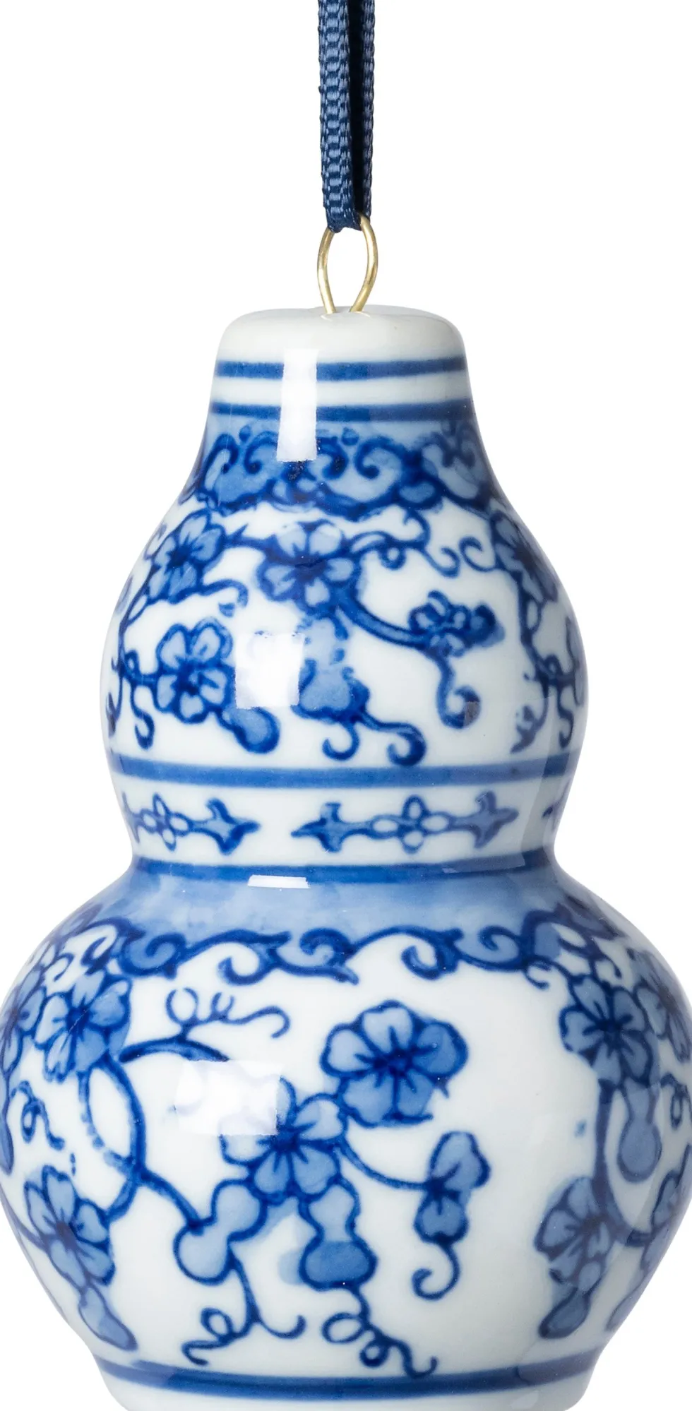 Intratuin beeld Berri vaas wit / blauw D 5 H 8 cm