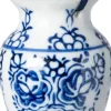 Intratuin beeld Berri vaas wit / blauw D 4 H 8 cm