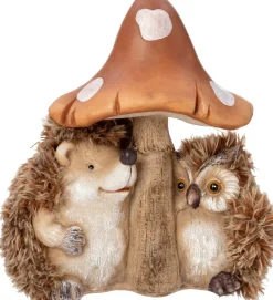 Intratuin beeld Bosvriendjes egel met uil 17 x 10 x 21 cm