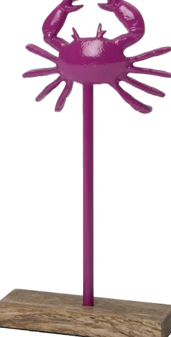 Intratuin beeld Jaba krab roze 16 x 6 x 34 cm