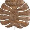 Intratuin beeld op voet Nijs blad naturel / zwart 34 x 8 x 47 cm