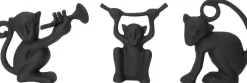 Intratuin beeld Xavi aap trompet zwart 14 x 4 x 11 cm