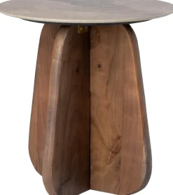 Intratuin bijzettafel Jordi bruin / naturel D 40 H 42 cm