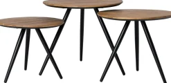 Intratuin bijzettafel Keiss naturel / zwart D 50 H 35 cm
