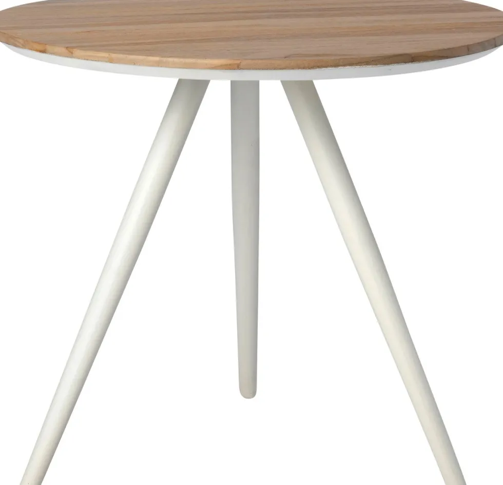 Intratuin bijzettafel Keiss naturel / wit D 40 H 45 cm