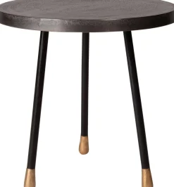 Intratuin bijzettafel Kinzo grijs / zwart D 40 H 40 cm