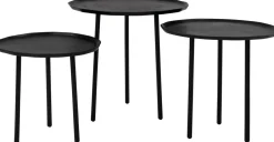 Intratuin bijzettafel Koy zwart 50 x 50 x 45 cm