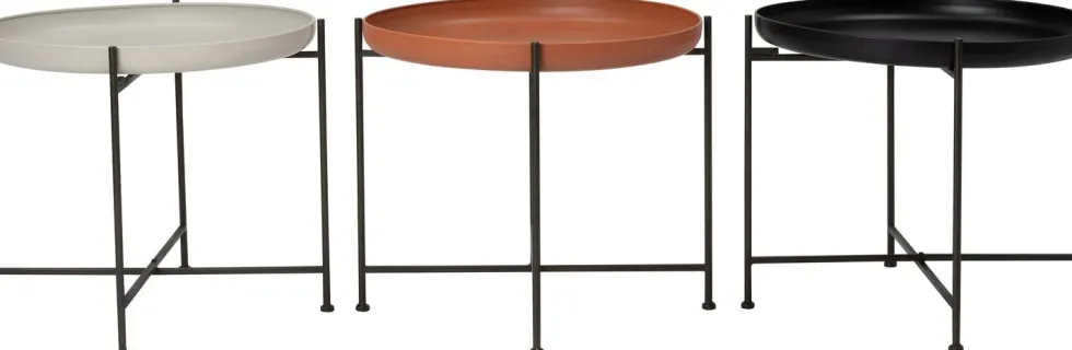 Intratuin bijzettafel Kuni zwart D 51 x H 45 cm