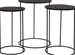 Intratuin bijzettafel Milou zwart D 40 H 54 cm
