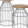 Intratuin bijzettafel Orion zwart / naturel D 30 H 42 cm