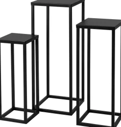 Intratuin bijzettafel Quinn zwart 31 x 31 x 60 cm