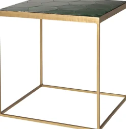 Intratuin bijzettafel Silka groen / goud 45 x 40 x 45 cm