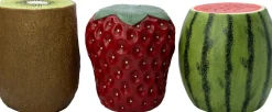 Intratuin bijzettafel Tibor watermeloen groen / rood D 44 H 43,5 cm