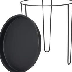 Intratuin bijzettafel Tray donkergrijs D 32,5 H 34,5 cm