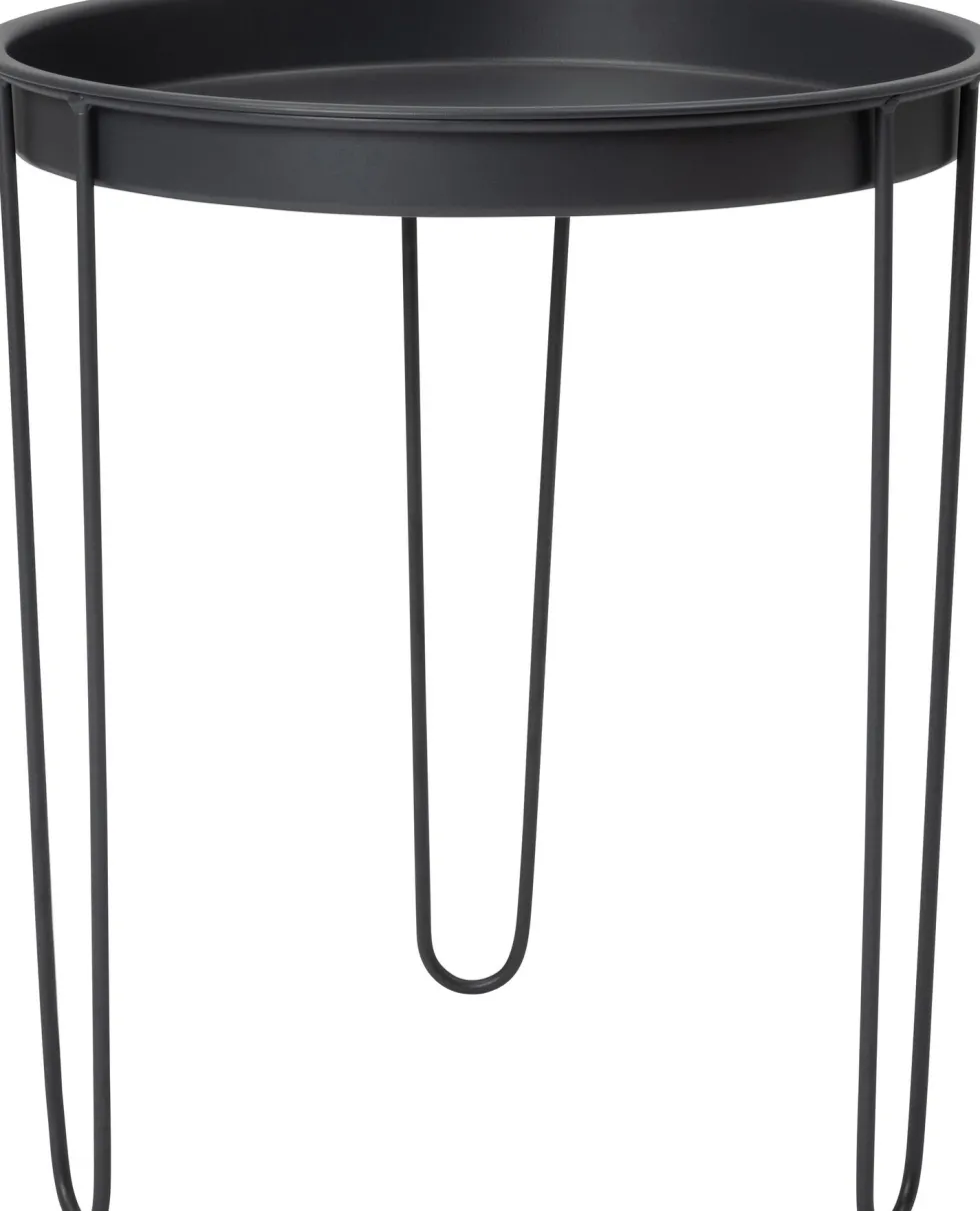 Intratuin bijzettafel Tray donkergrijs D 32,5 H 34,5 cm