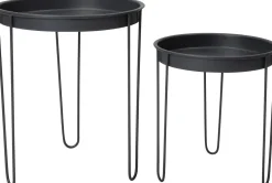 Intratuin bijzettafel Tray donkergrijs D 32,5 H 34,5 cm