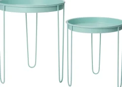 Intratuin bijzettafel Tray mintblauw D 39 H 45 cm