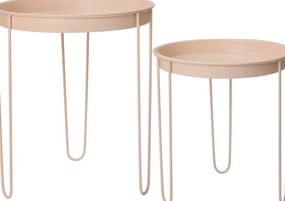 Intratuin bijzettafel Tray nude D 32,5 H 34,5 cm