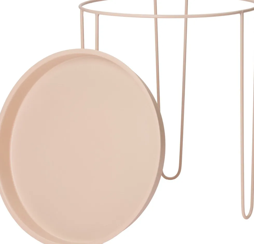 Intratuin bijzettafel Tray nude D 32,5 H 34,5 cm