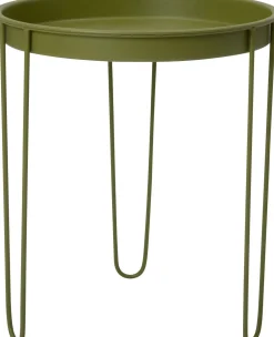 Intratuin bijzettafel Tray olijfgroen D 39,5 H 45 cm
