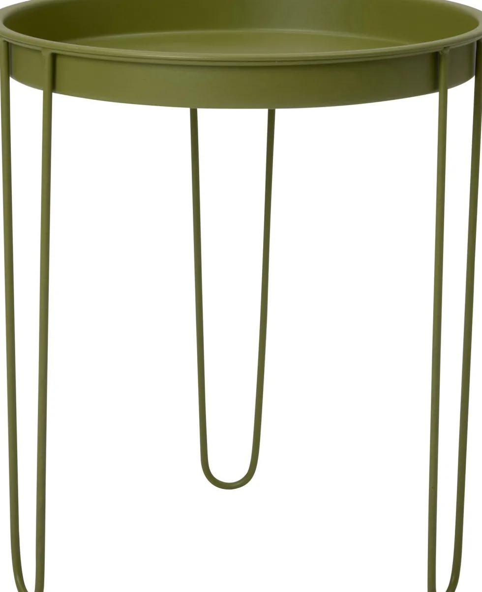 Intratuin bijzettafel Tray olijfgroen D 39,5 H 45 cm