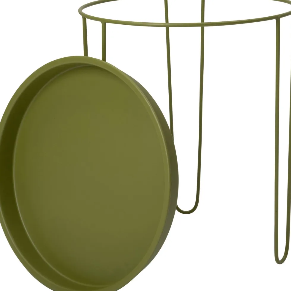 Intratuin bijzettafel Tray olijfgroen D 39,5 H 45 cm