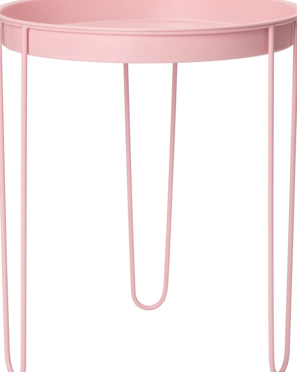 Intratuin bijzettafel Tray roze D 39 H 45 cm