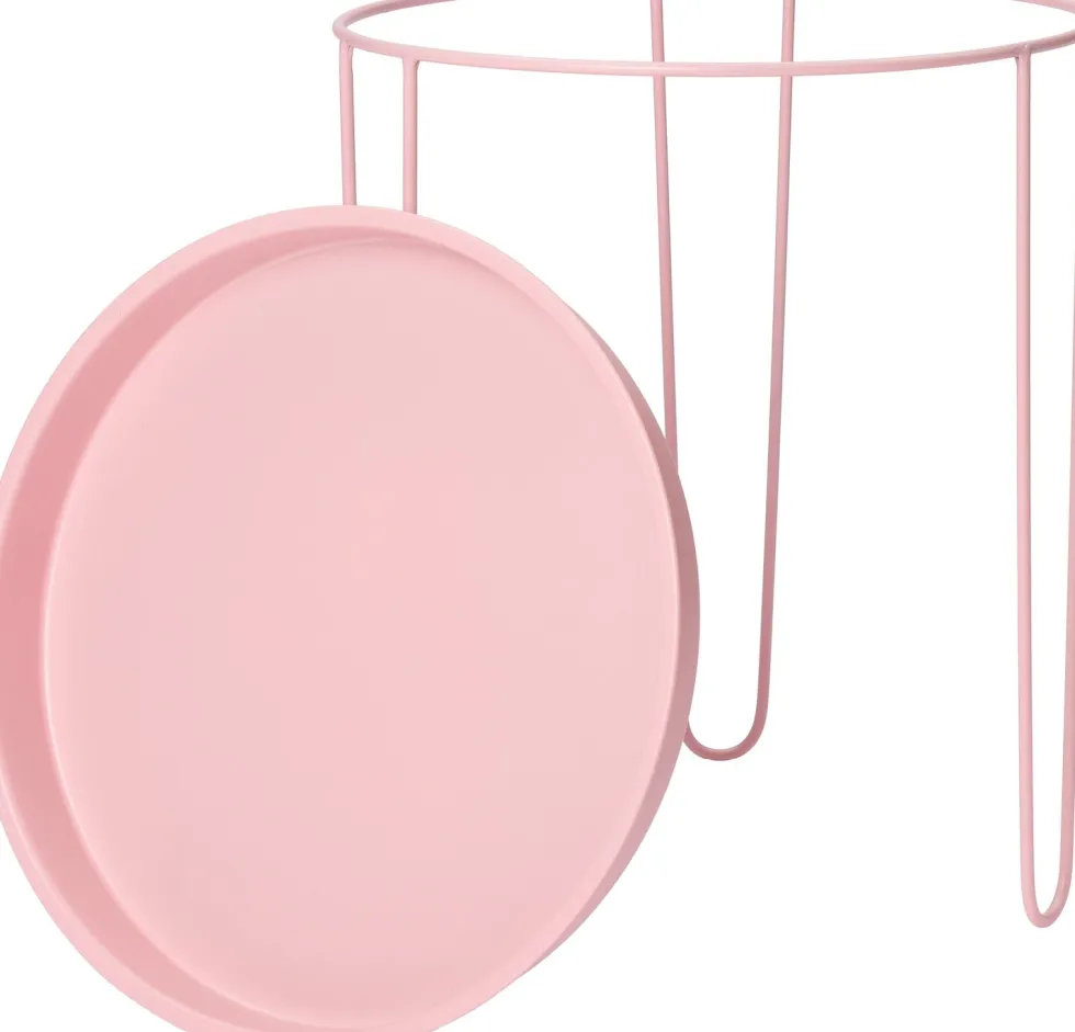 Intratuin bijzettafel Tray roze D 39 H 45 cm