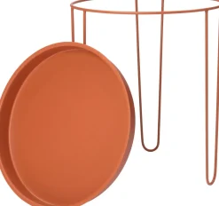 Intratuin bijzettafel Tray terracotta D 32 H 34 cm
