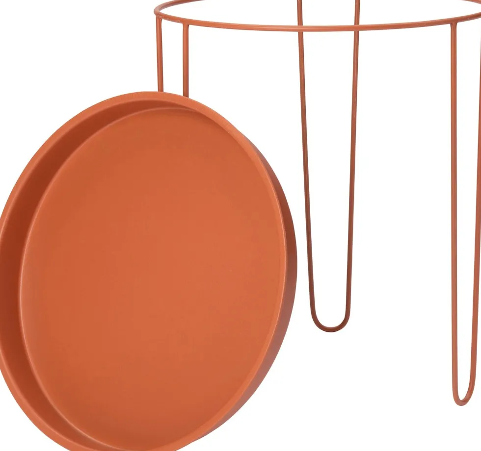 Intratuin bijzettafel Tray terracotta D 32 H 34 cm