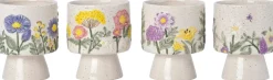 Intratuin bloempot Agra crème / paars / geel D 12 H 15 cm