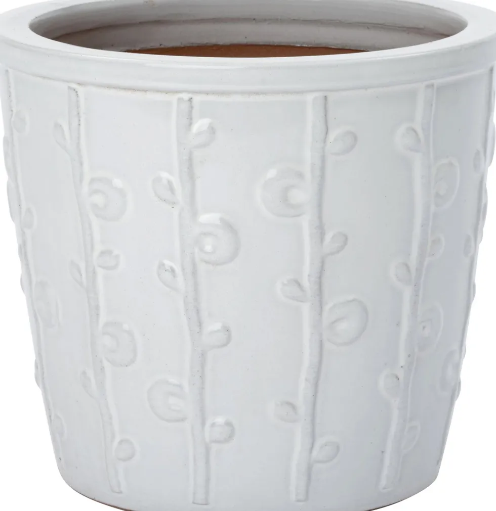 Intratuin bloempot Blad wit D 18 H 16 cm