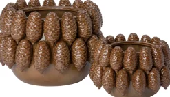 Intratuin bloempot Dennenappel bruin D 22 H 14,8 cm
