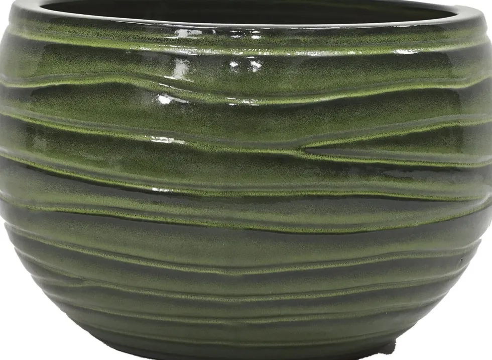 Intratuin bloempot Eddie groen D 55 H 36 cm