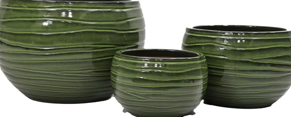 Intratuin bloempot Eddie groen D 55 H 36 cm