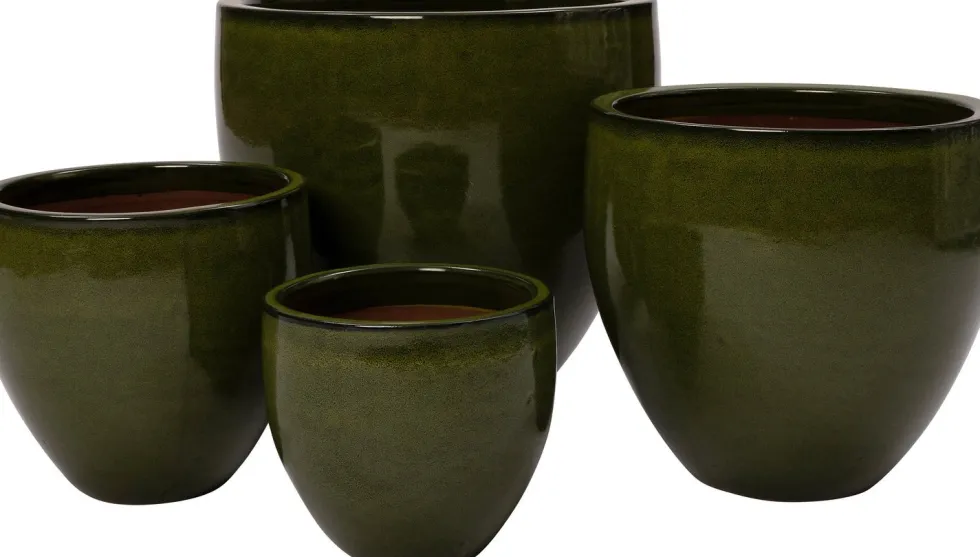 Intratuin bloempot Egg groen D 22 H 19 cm