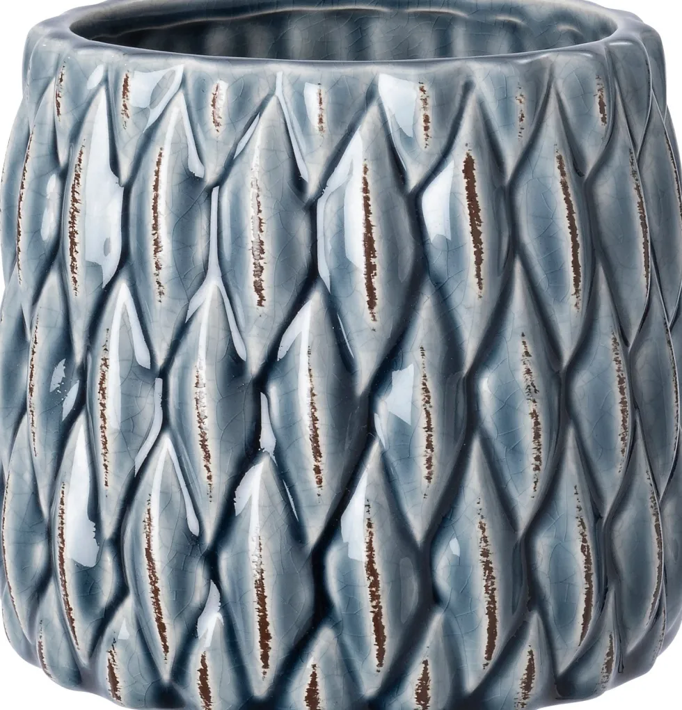 Intratuin bloempot Elle blauw D 13,7 H 12 cm