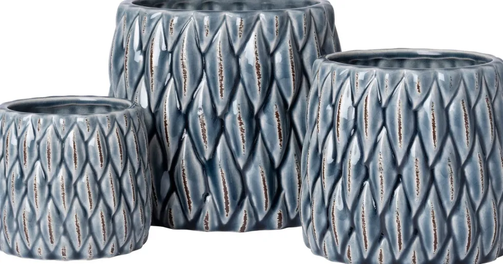 Intratuin bloempot Elle blauw D 13,7 H 12 cm