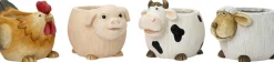 Intratuin bloempot Finca wit / beige 28,5 x 20,5 x 18 cm