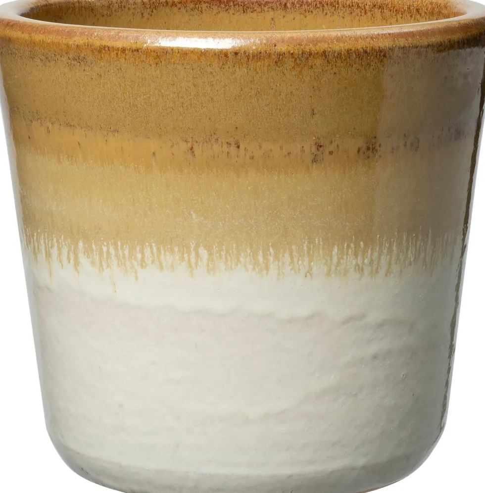 Intratuin bloempot Fleur crème / beige D 23 H 22 cm