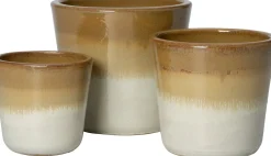 Intratuin bloempot Fleur crème / beige D 37 H 33 cm