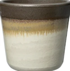 Intratuin bloempot Fleur crème / bruin D 37 H 33 cm
