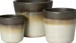 Intratuin bloempot Fleur crème / bruin D 37 H 33 cm