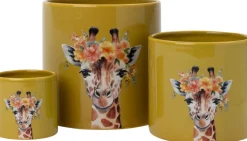 Intratuin bloempot Giraf geel D 9 H 8 cm
